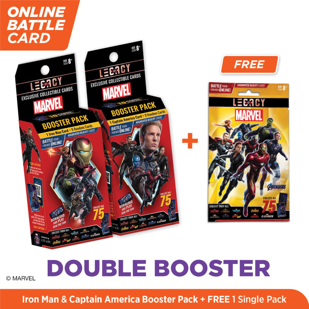 Marvel Double Booster - 5DX Legacy AR Battle Cards