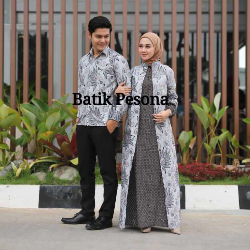 Maura Couple (COD) -Sania Ruffle Batik Couple Ori Ndoro Jowi DNT Garansi Termurah Motif Kobis Putih Baru