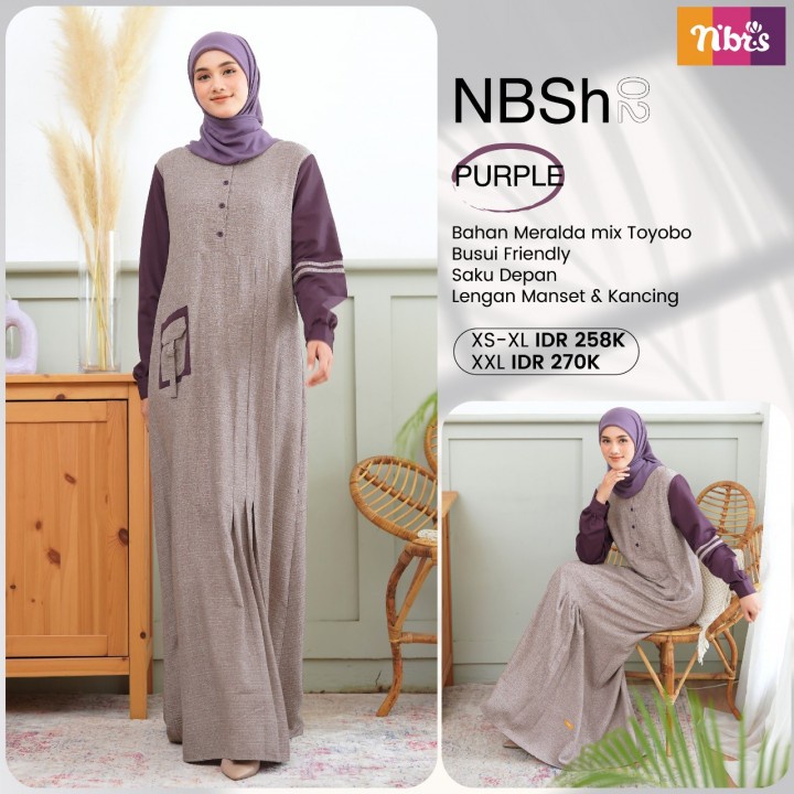 Gamis Nibras NBSH 002 / Fashion Muslim Nibras Terbaru 2022