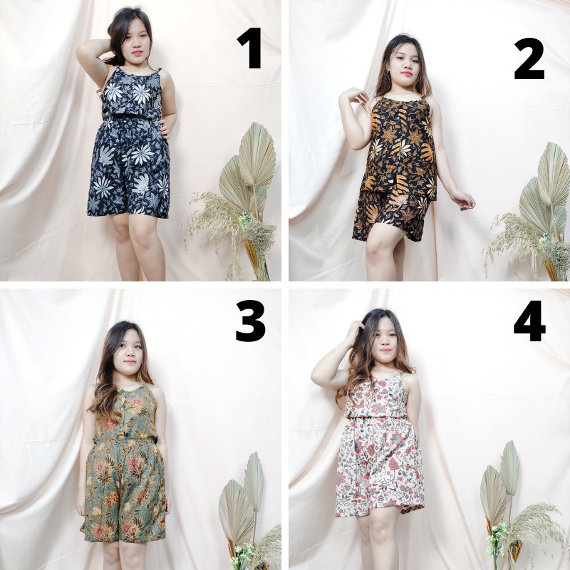 SB Collection Stelan Maria Tanktop dan Celana Pendek Batik Wanita All Size