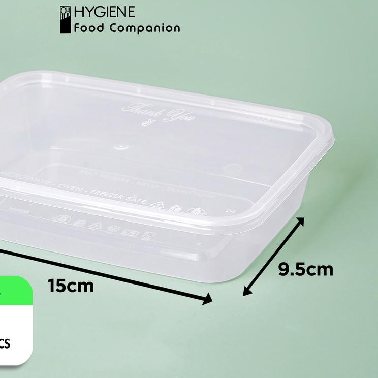 ➾ Kotak Makan Plastik 500 ML Thinwall / Mika Box / Persegi Panjang ♬