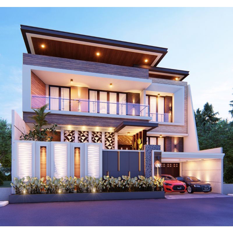 Gambar Kerja Desain Rumah 2 Lantai Minimalis Modern