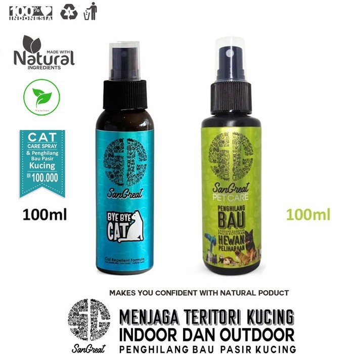 Paket Cat Care teritorial kucing spray &amp; penghilang bau pasir kucing