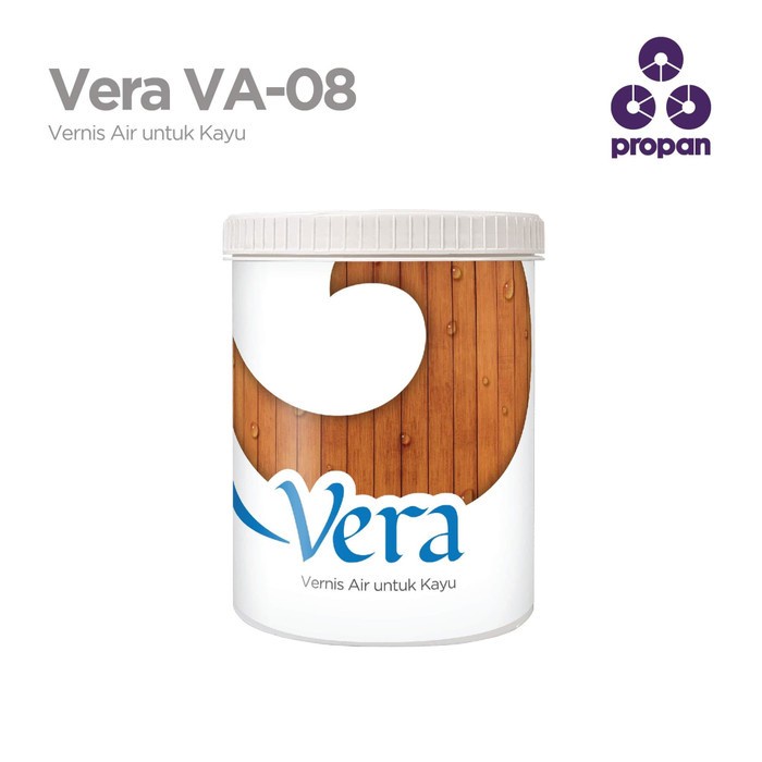 Fr014727 Propan Wood Stain Waterbased Vera Va-08 0.8 L Cat Kayu Outdoor Indoor - Walnut Rfr201R515