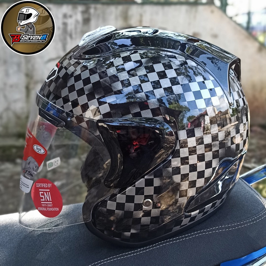 Jual HELM SCOTT RAM 4 RAM 5 HELM HALF FACE SCOTT R4 R5 MOTIF DECAL