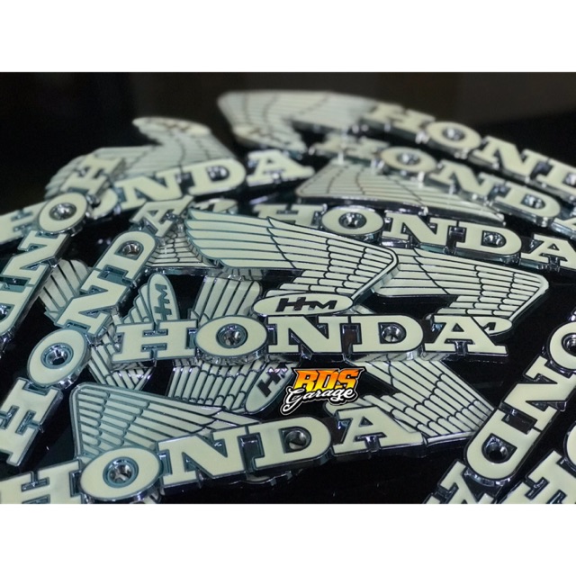 Emblem logo honda cb 100 gelatik hitam putih