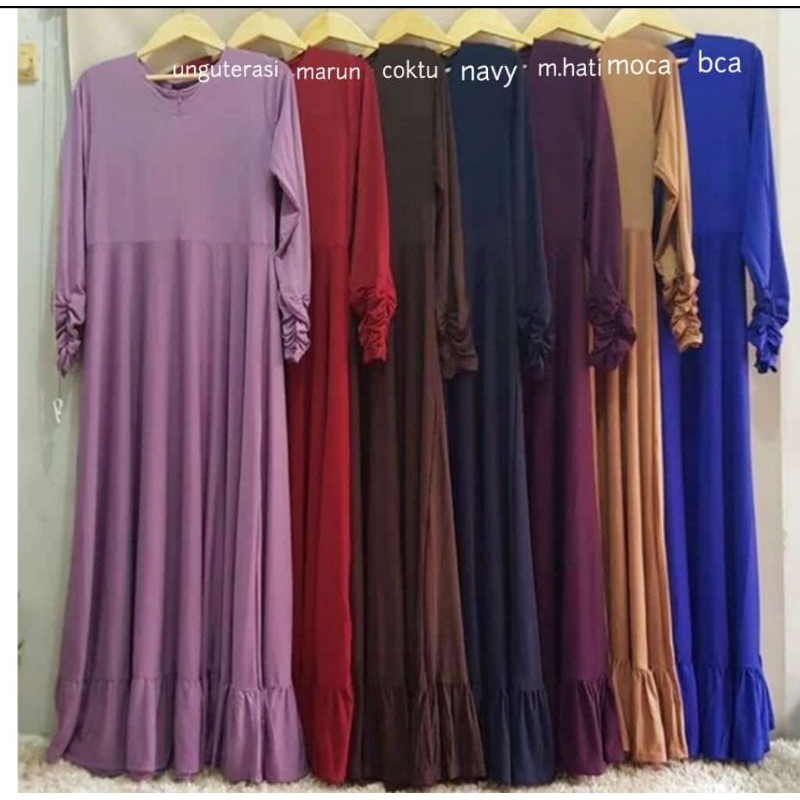 Gamis jersey safeeya sporty / busana muslim