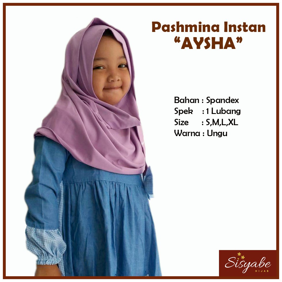 Aisha Pasmina Instan Brown Update Daftar Harga Terbaru 