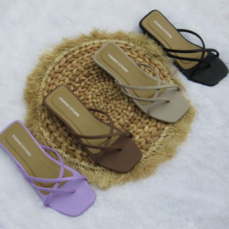 SANDAL WANITA HAK TAHU 3CM KRONJO JEPIT JEMPOL AL-38