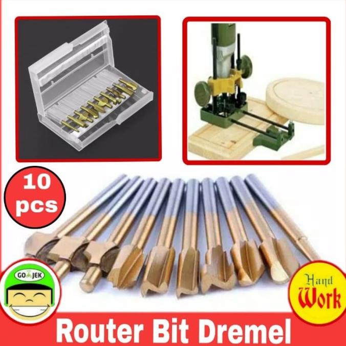 Mata Bor Dremel Titanium Hss Router Bit Rotary Tool