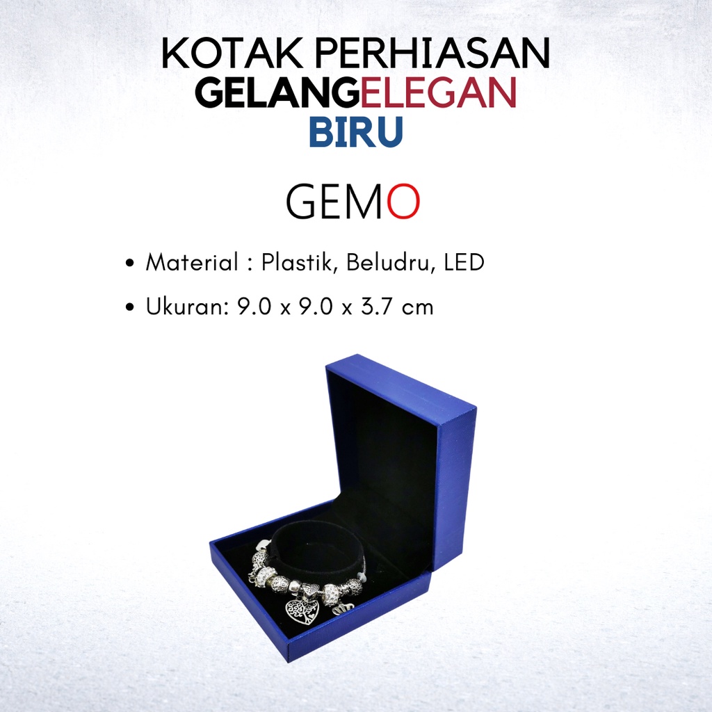 Kotak Perhiasan Elegan Biru Set , Box Cincin, Kalung, Gelang, Anting, Liontin, Tempat Jewelry Murah, Unik, Lucu untuk Tempat Wadah Seserahan / Akad Pernikahan / Hantaran Tunangan Harga Paling Cocok untuk Aksesoris Emas Berlian/ Perak Permata