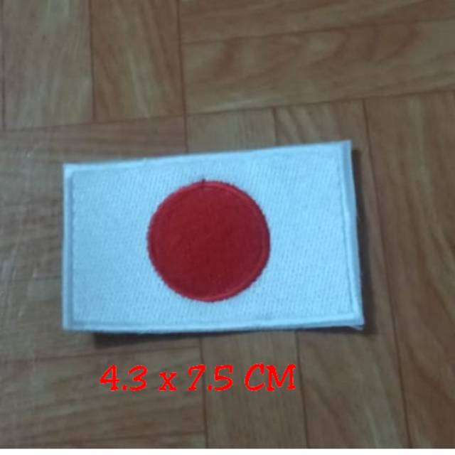 Patch Badge Emblem Bordir Bendera Jepang Japan