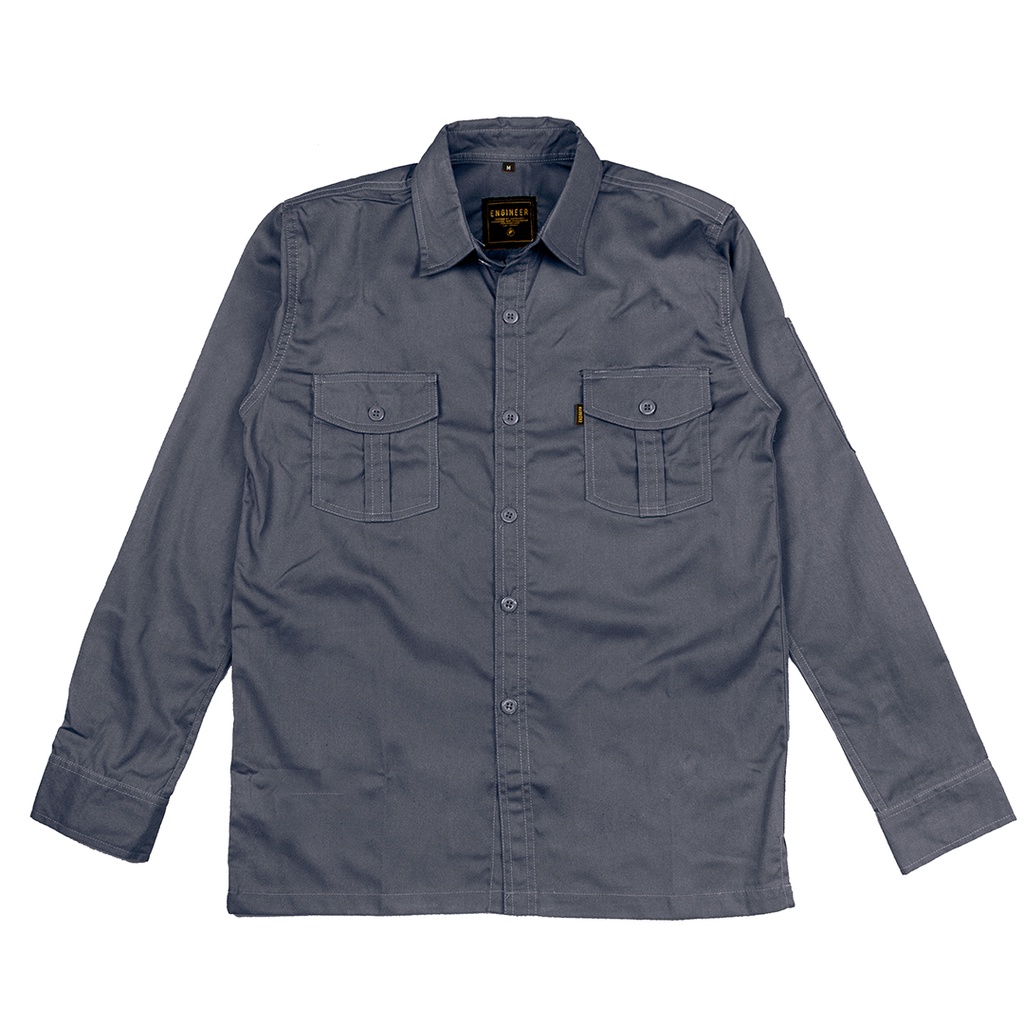 Basic Workshirt - SERI KEMEJA POLOS PANJANG UNISEX by ENGINEER