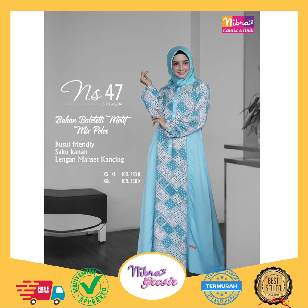 GAMIS NIBRAS SYAR'I ORIGINAL NS 47