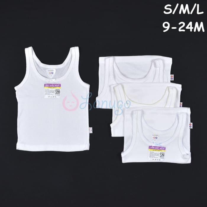 Libby Singlet Anak - Kaos Dalam Anak (Size S, M, L) Usia 9M-18M