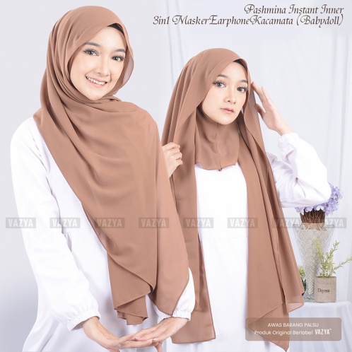 Pashmina Instan Inner Babydoll 3in1