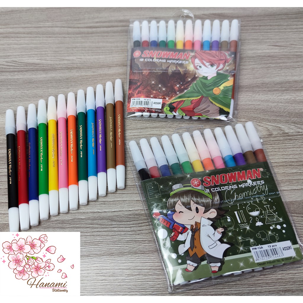 

Spidol Snowman 12 warna PW-12A
