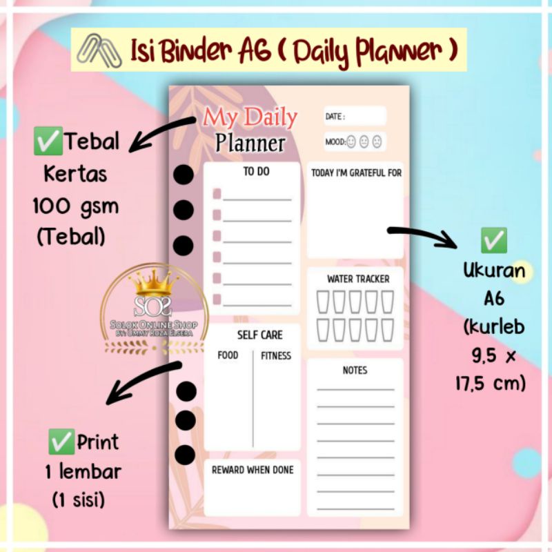 

My Daily Planner | Kertas Bi der A6