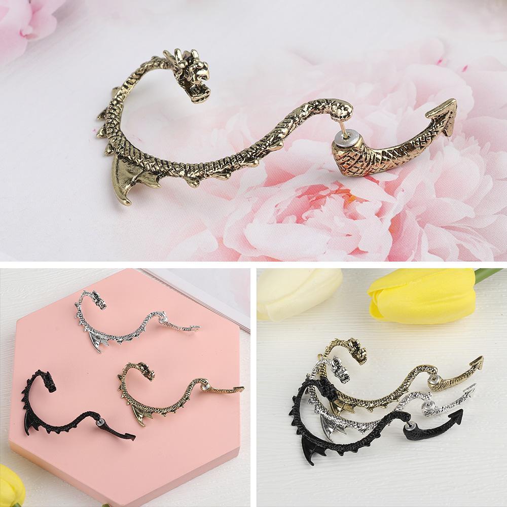 Lily Punk Anting Wanita Pria Berliku Bending Eardrop Nordic Stud