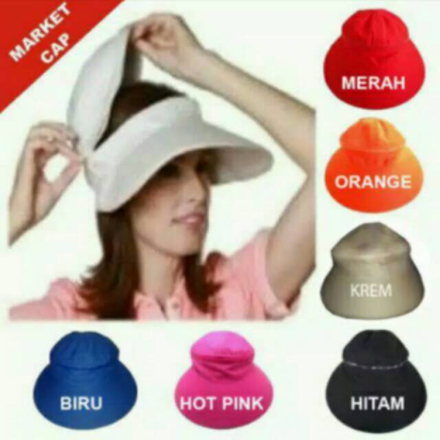 TOPI CADDY POLOS DEWASA, topi senam, topi wanita, topi lapangan ,topi lebar
