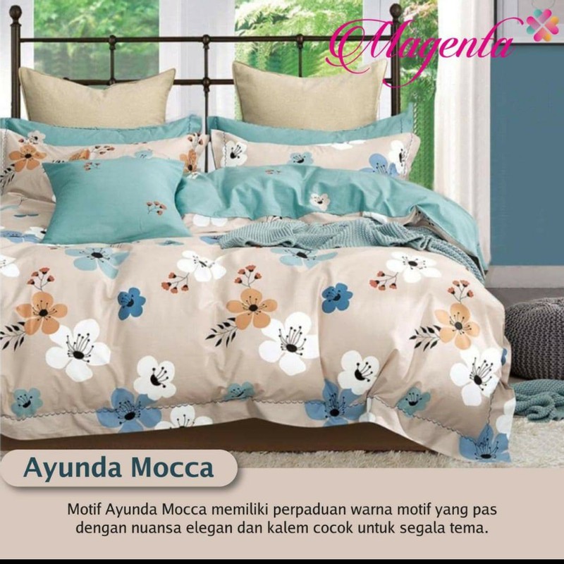 SPREI BEDCOVER KATUN MAGENTA AYUNDA MOCCA