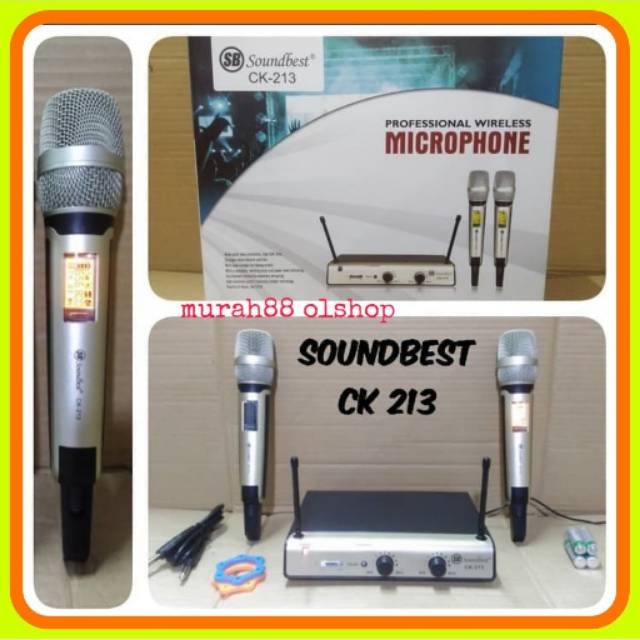 Microphone Wireless SoundBest CK 213 Original 2 Mic Wireless Original