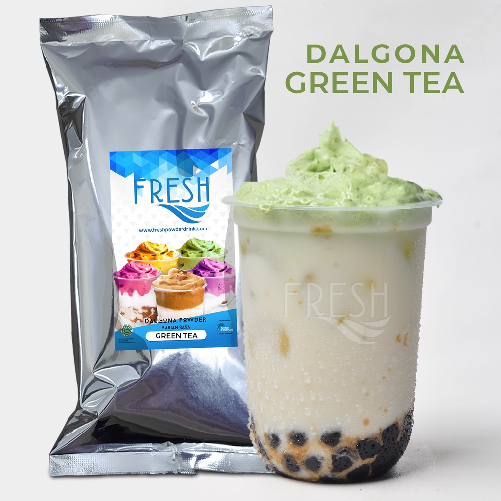 

BUBUK MINUMAN DALGONA SERBUK MINUMAN DALGONA RASA GREEN TEA KEMASAN 500gram