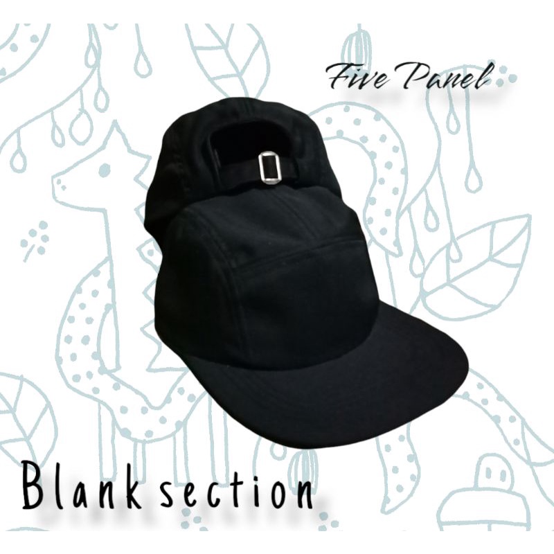 5Panel polos hitam || Topi lima panel polos || Five panel hitam || Topi polos distro