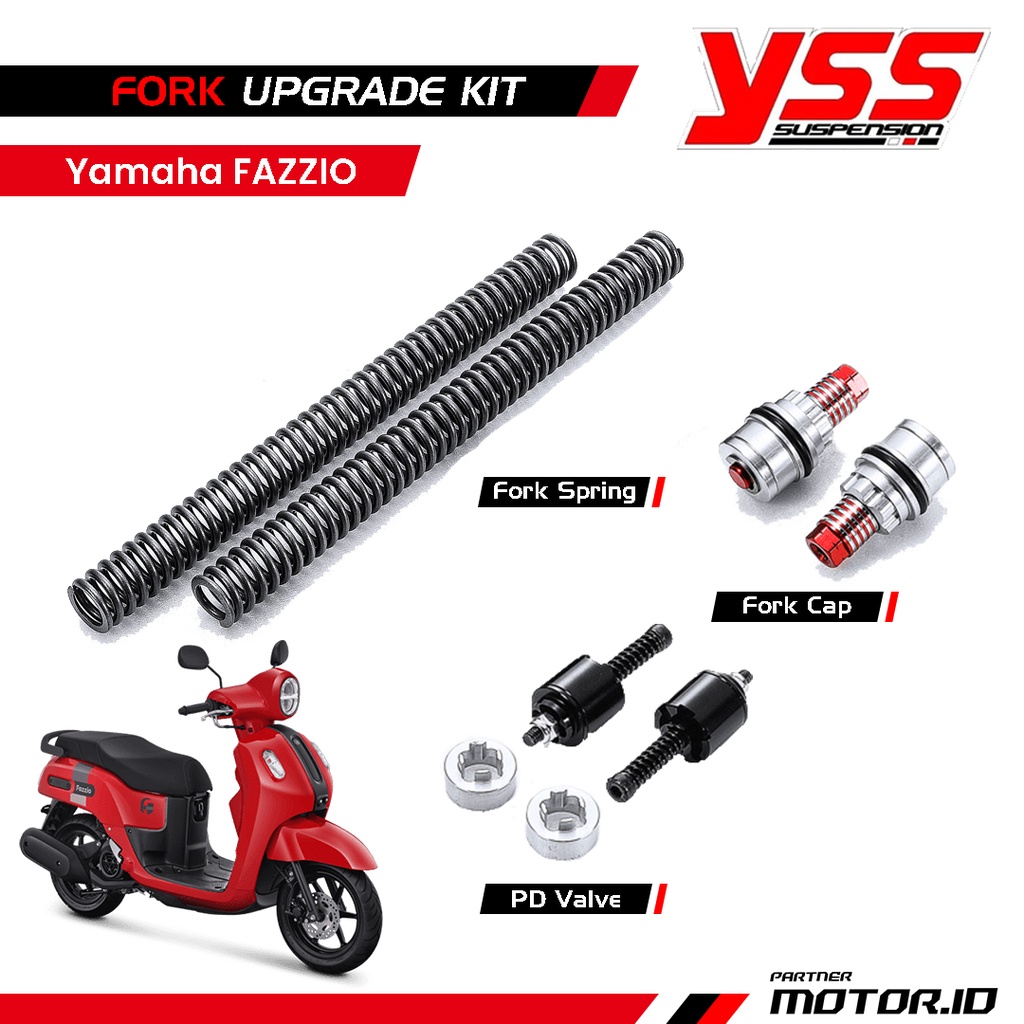Jual YSS UPGRADE KIT RONT FORK YAMAHA FAZZIO 125 UPGRADE KIT SHOCK