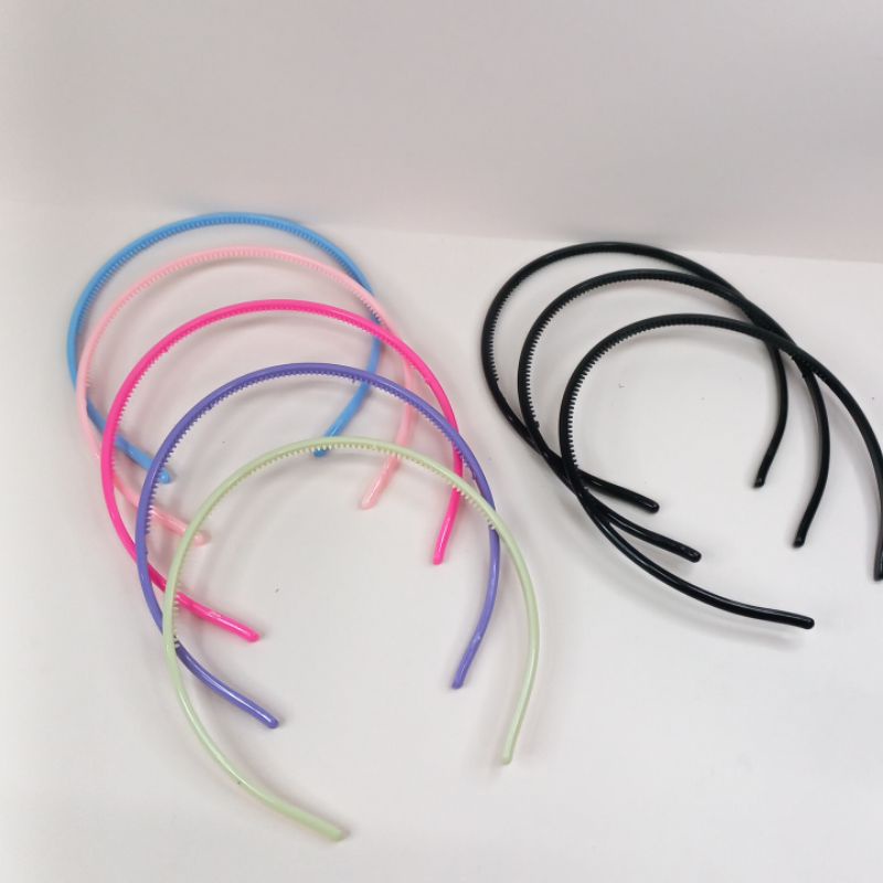 Bando Lidi Isi 12Pcs Bando Polos Bando Rambut Marcella Grosir