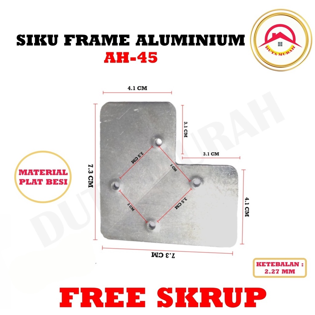 AH-45 SIKU FRAME ALUMINIUM / SIKU SUDUT AH-45