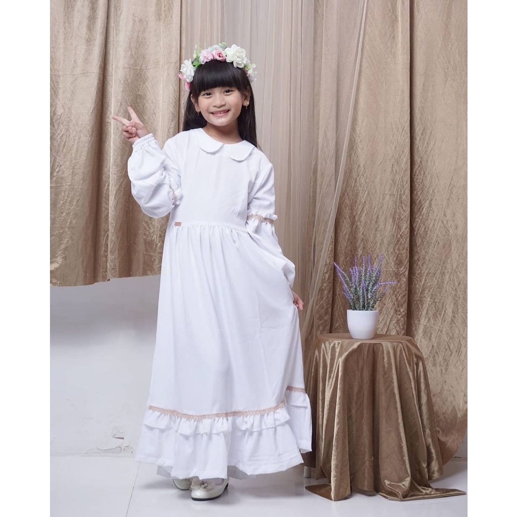 Gamis Putih Baju Muslim Putih Anak Gamis Putih Anak Jubah Putih Anak Perempuan Gamis Muslim Anak Gam