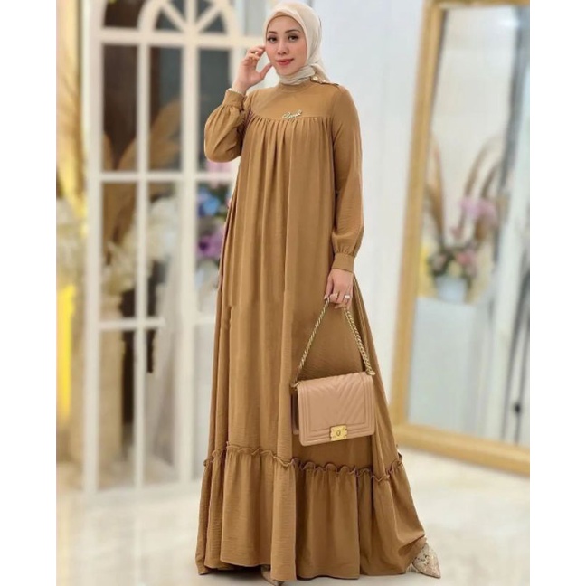 AUDRY DRESS CRINKCLE TERBARU / GAMIS MULIMAH KEKINIAN / GAMIS POLOS TERLARIS / FASHION CEWEK TERBARU2022 / BAJU WANITA TRENDY