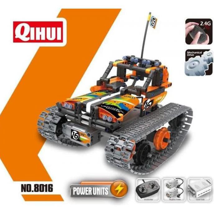 Bricks 3in1 QIHUI 8016 Mobil RC Off Road Car Tracked Racer 15 VS Lepin