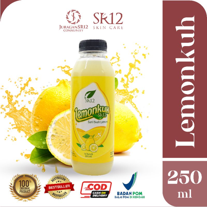 SR12 LEMONKUH / SARI LEMON ORIGINAL / MINUMAN NUTRISI DIET DETOX HERBAL PELANGSING ALAMI 250ml