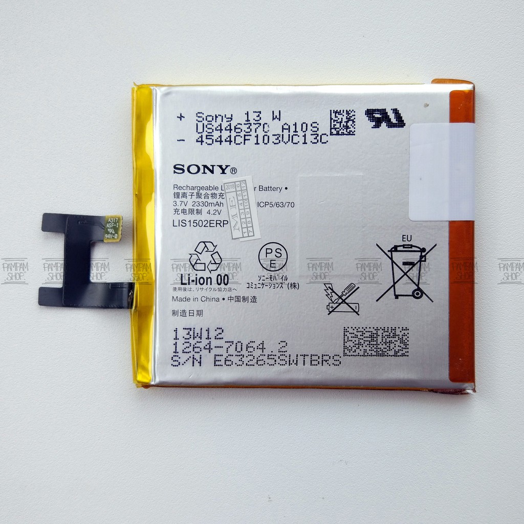 Baterai Sony Xperia Z C6602 C6603 L36H M2 AQUA LIS1502ERPC Original OEM Batrai Batre LIS1502 ERPC