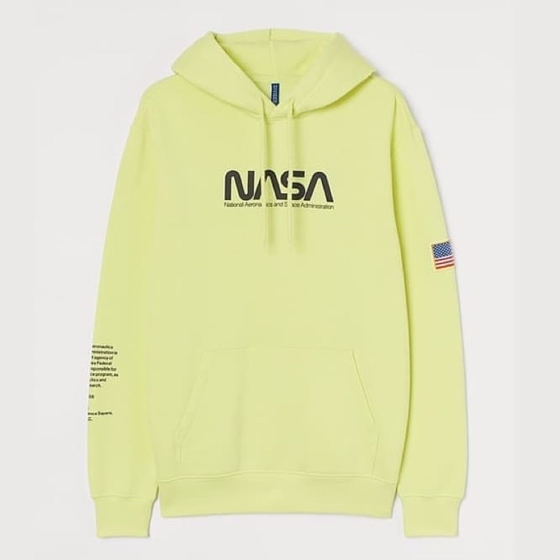 HOODIE H&M NASA ROCKET NEON