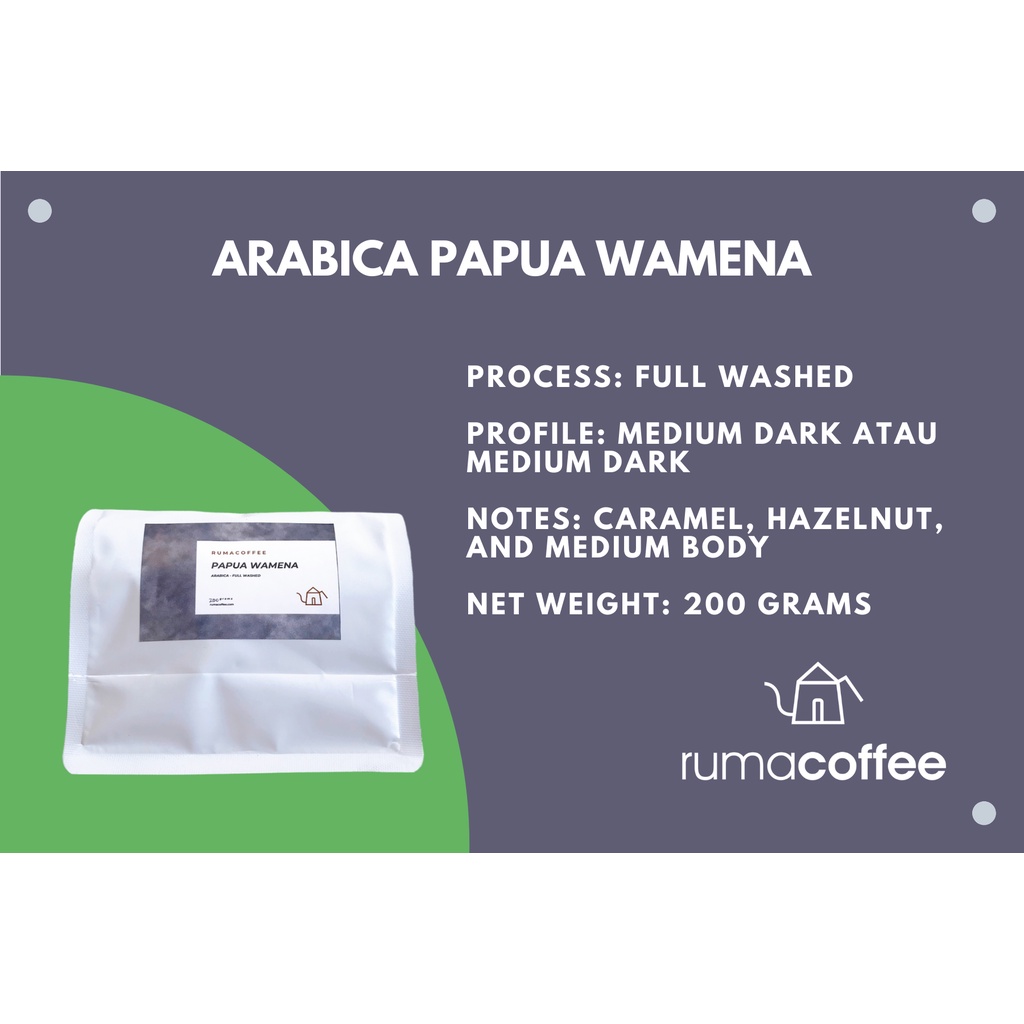 

Papua Wamena Full Washed Kopi Arabica Rumacoffee