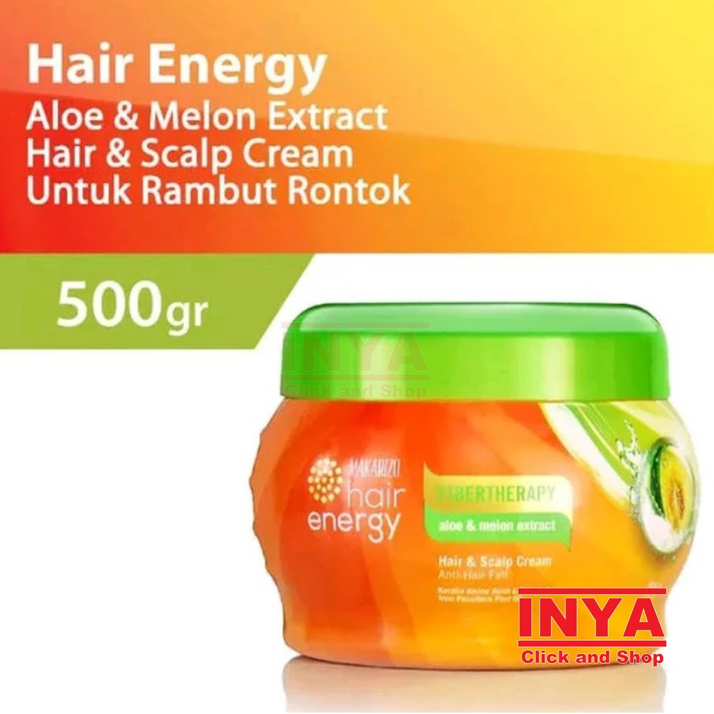 MAKARIZO HAIR &amp; SCALP CREAMBATH  ALOE AND MELON EXTRACT 500gr  - HAIR ENERGY  FIBERTHERAPY