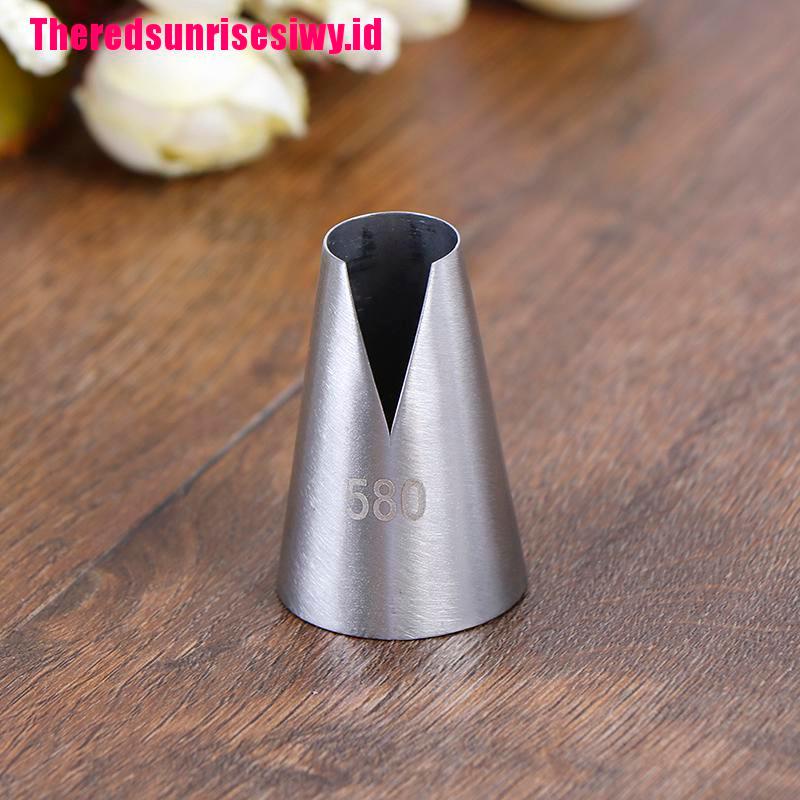 1 Pc Alat Nozzle Icing Piping Bahan Stainless Steel Bentuk Bunga Untuk Membuat Kue