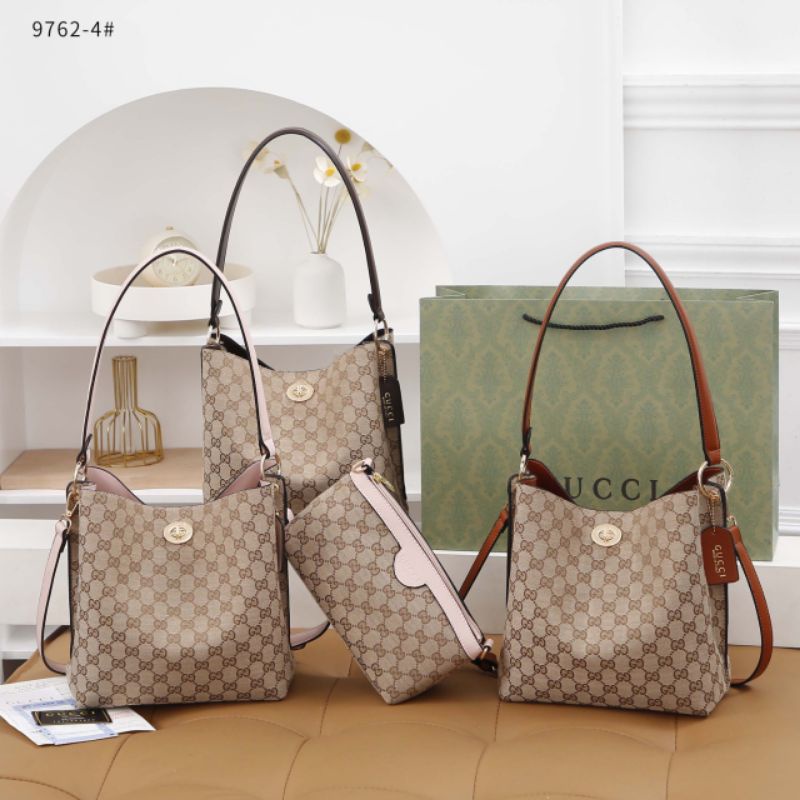 GC GG CANVAS BUCKET BAG WITH SLINGBAG 9762-4