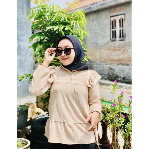 Daffa Blouse Renda Crincle / Blouse Crinckle Premium