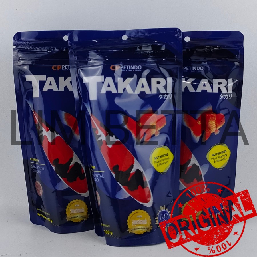 TAKARI 100 GRAM / MAKANAN IKAN KOI DAN KOKI 100 GRAM