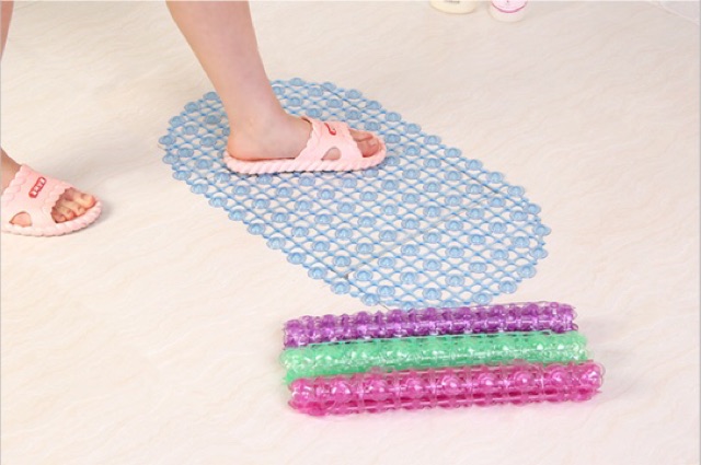 KESET KAMAR MANDI ANTI SLIP ANTI LICIN KARET PVC BERONGGA TRANSPARAN