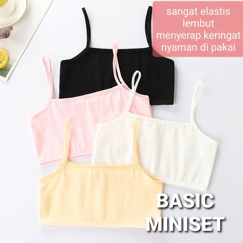 BASIC MINISET PAKAIAN DALAM ANAK SD SMP REMAJA / KAOS DALAM TANK TOP IMPOR KATUN NOT SOREX