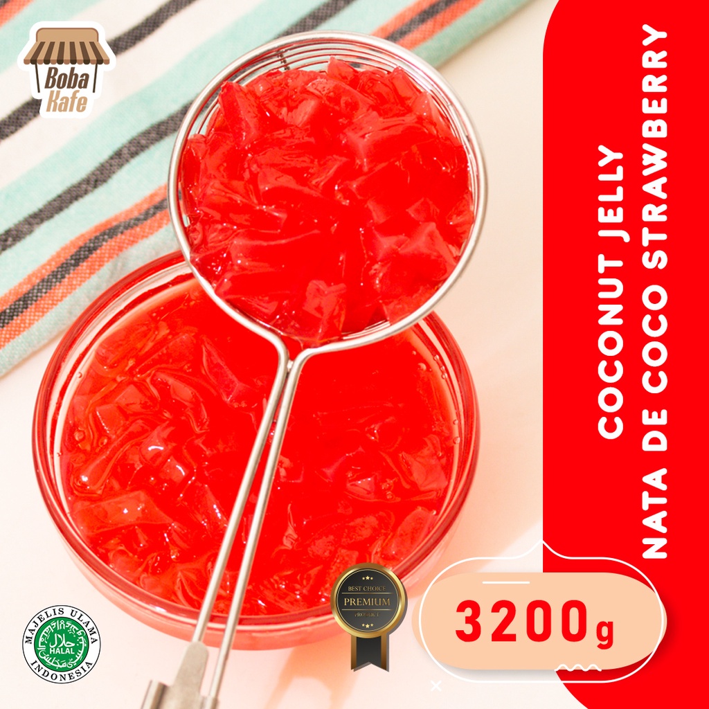 

COCONUT JELLY STRAWBERRY / NATA DE COCO STRAWBERRY ITPIN 3200gr