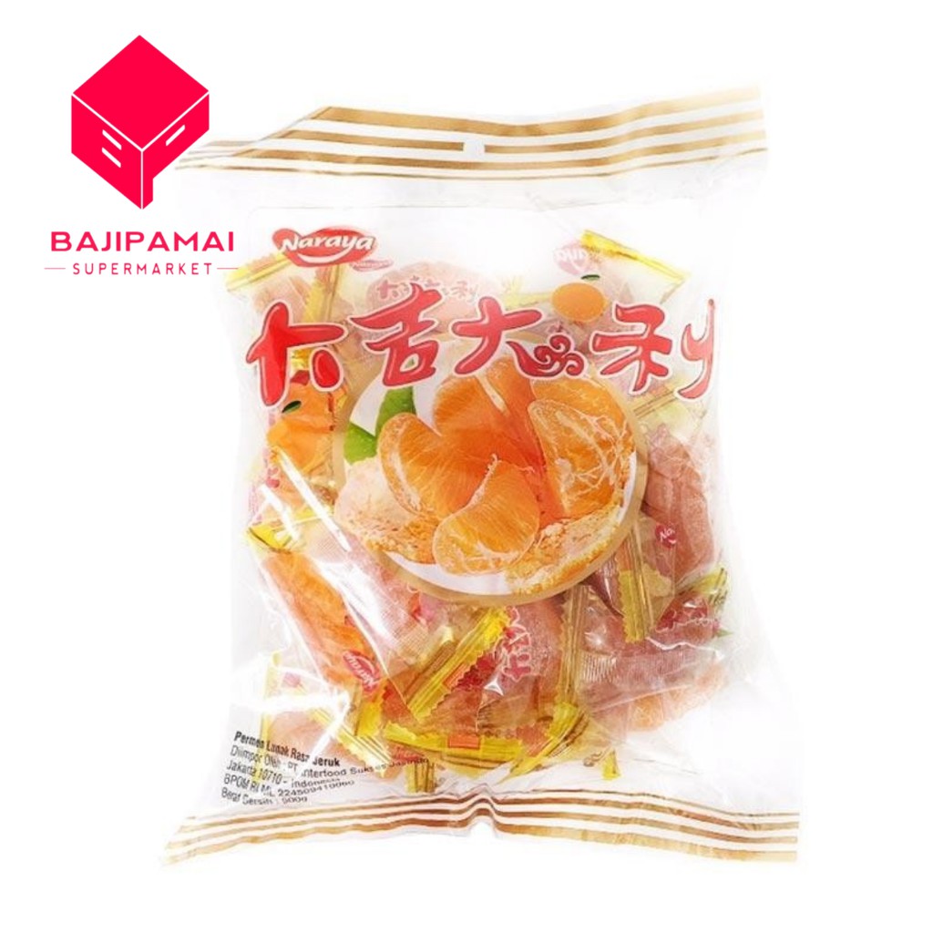 

NARAYA PERMEN LUNAK RASA JERUK / ORANGE JELLY CANDY 500GR