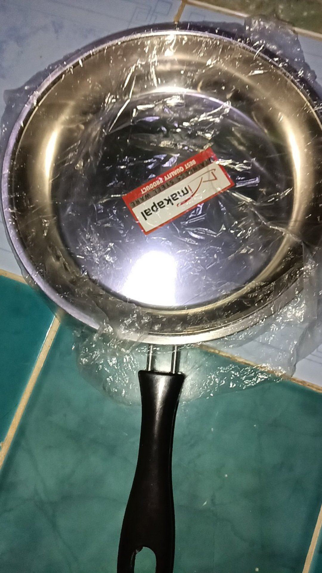 Kuali Stainless Frypan Set Uk 22,24(polos) & 24.26(warna) / Wajan Pengorengan / Pegangan Anti Panas