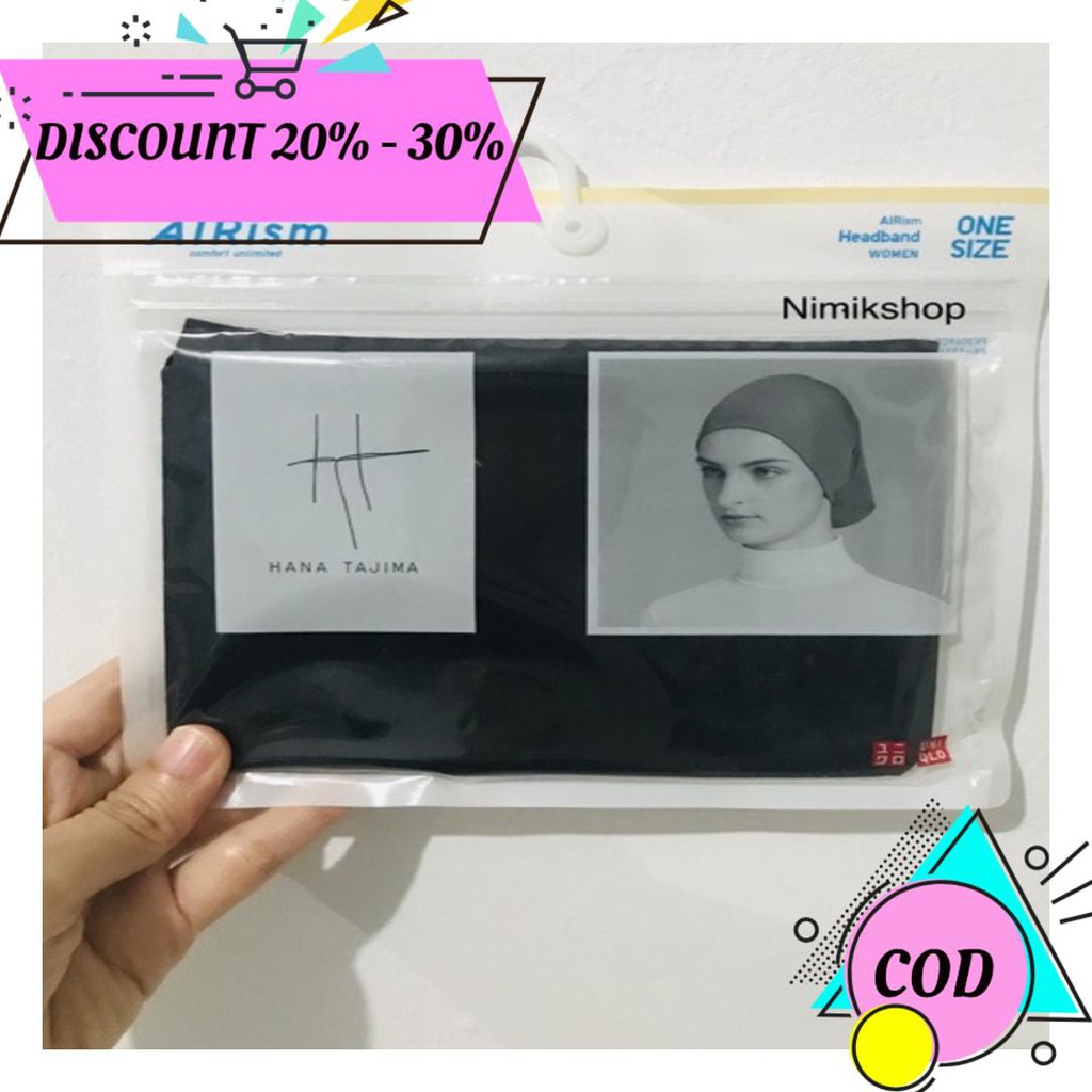 (BAYAR DITEMPAT) (ORIGINAL) UNIQLO CIPUT AIRISM HANA TAJIMA BANDANA INNER HIJAB JILBAB SALE AA1849