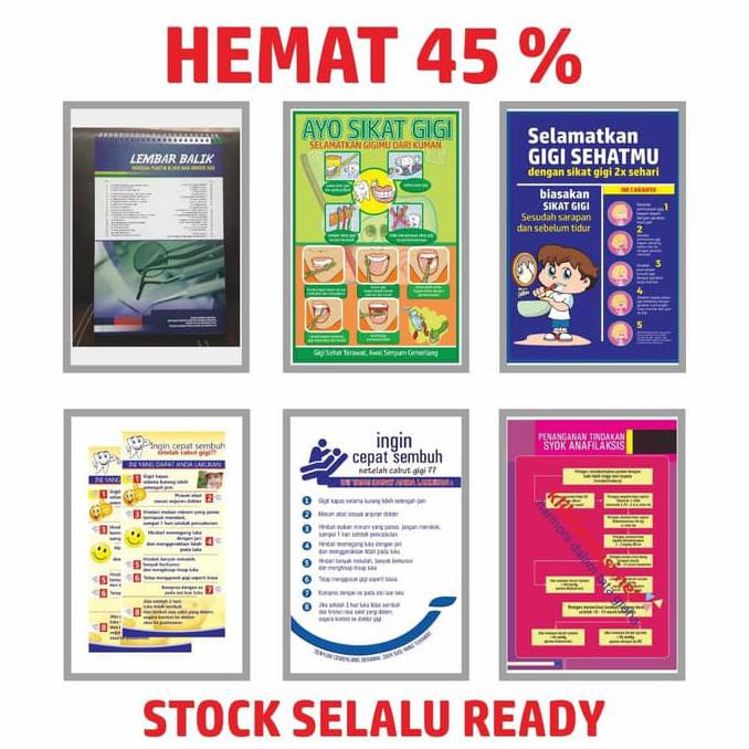 Paket Poster Ruang Klinik Gigi Produk Terbatas Shopee Indonesia